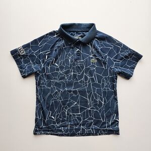 Lacoste Sport Blue Geometric Patterned Printed Polo Top - Size 4 years